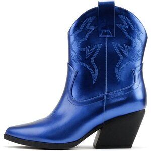 Blazing Ankle Boot bWomen Blue Pointe ToeLow Heel